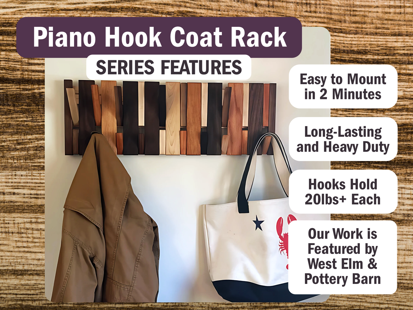 Piano Hook Rack (Multi-Material)