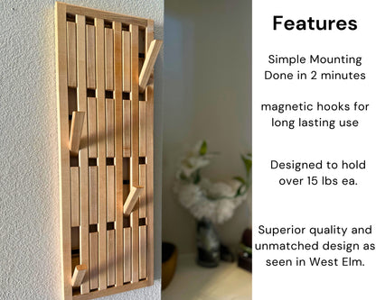 Flip Down Magnetic Hook Rack