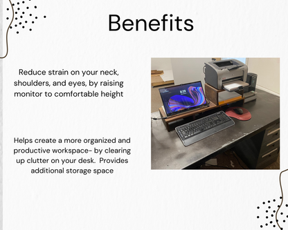 Computer Desk Riser and Organizer