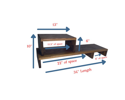 Computer Monitor Riser & Desktop Organizer| Handmade Desk Organizer