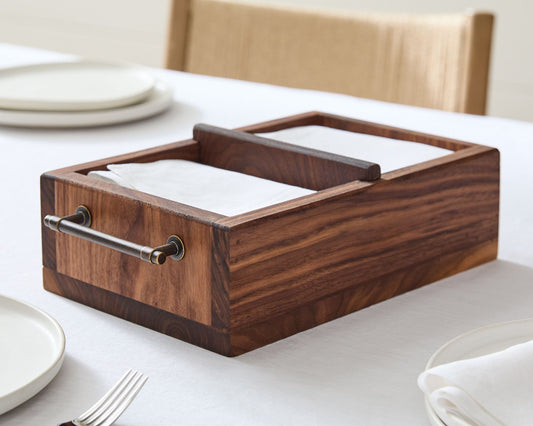 Wood Table Organizer Napkin Holder| Handmade Table Organizer