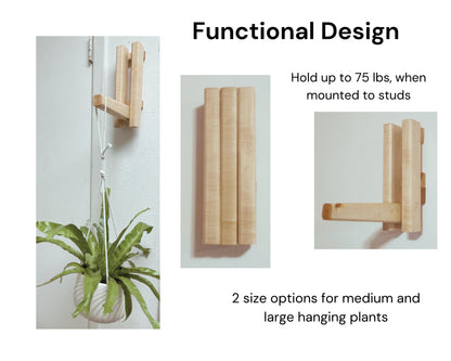 Folding Macrame Plant Hanger Wall Hook , Heavy Duty